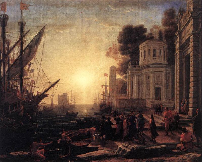 Claude Lorrain The Disembarkation of Cleopatra at Tarsus dfg Norge oil painting art